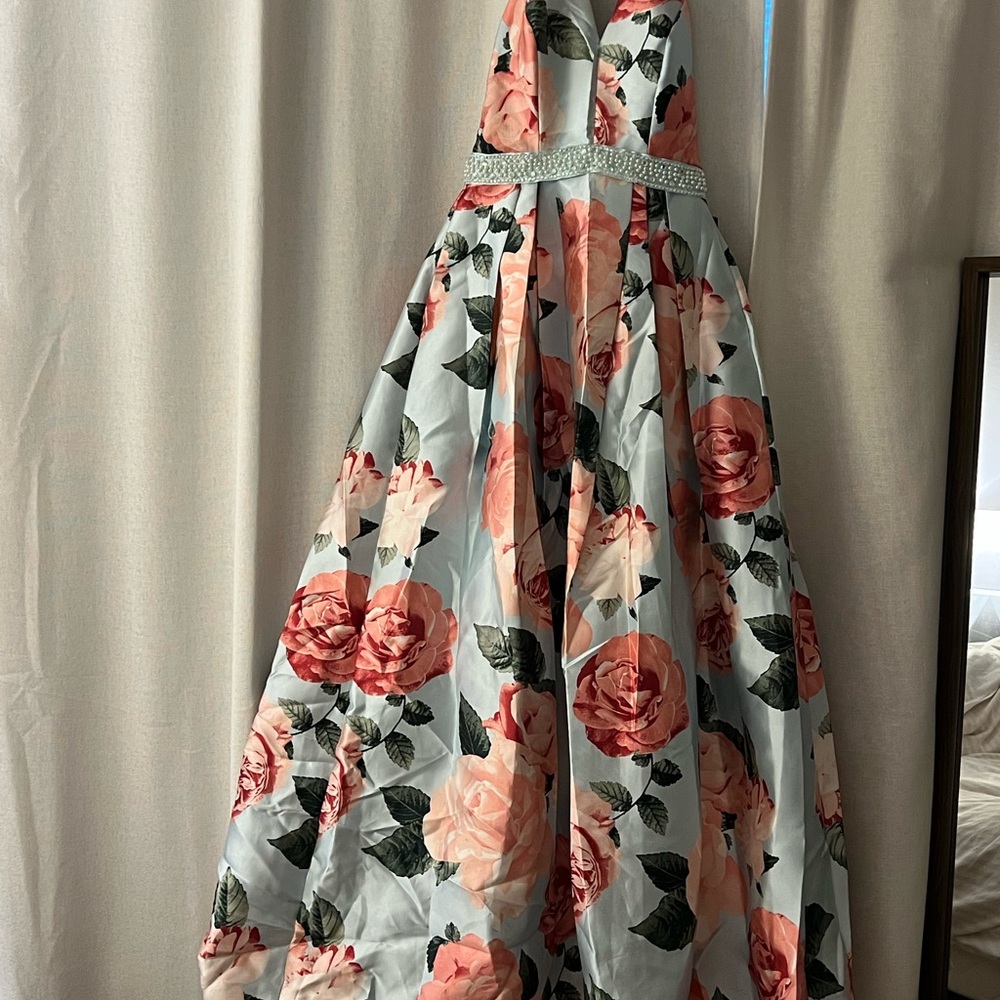 Macy's Floral Maxi Dress - Pink and Green
